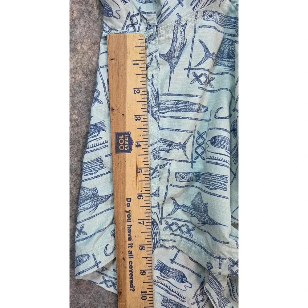 Quiksilver Waterman Fishing Board Shorts Mens XL Blue Marlin Print Swim Trunks